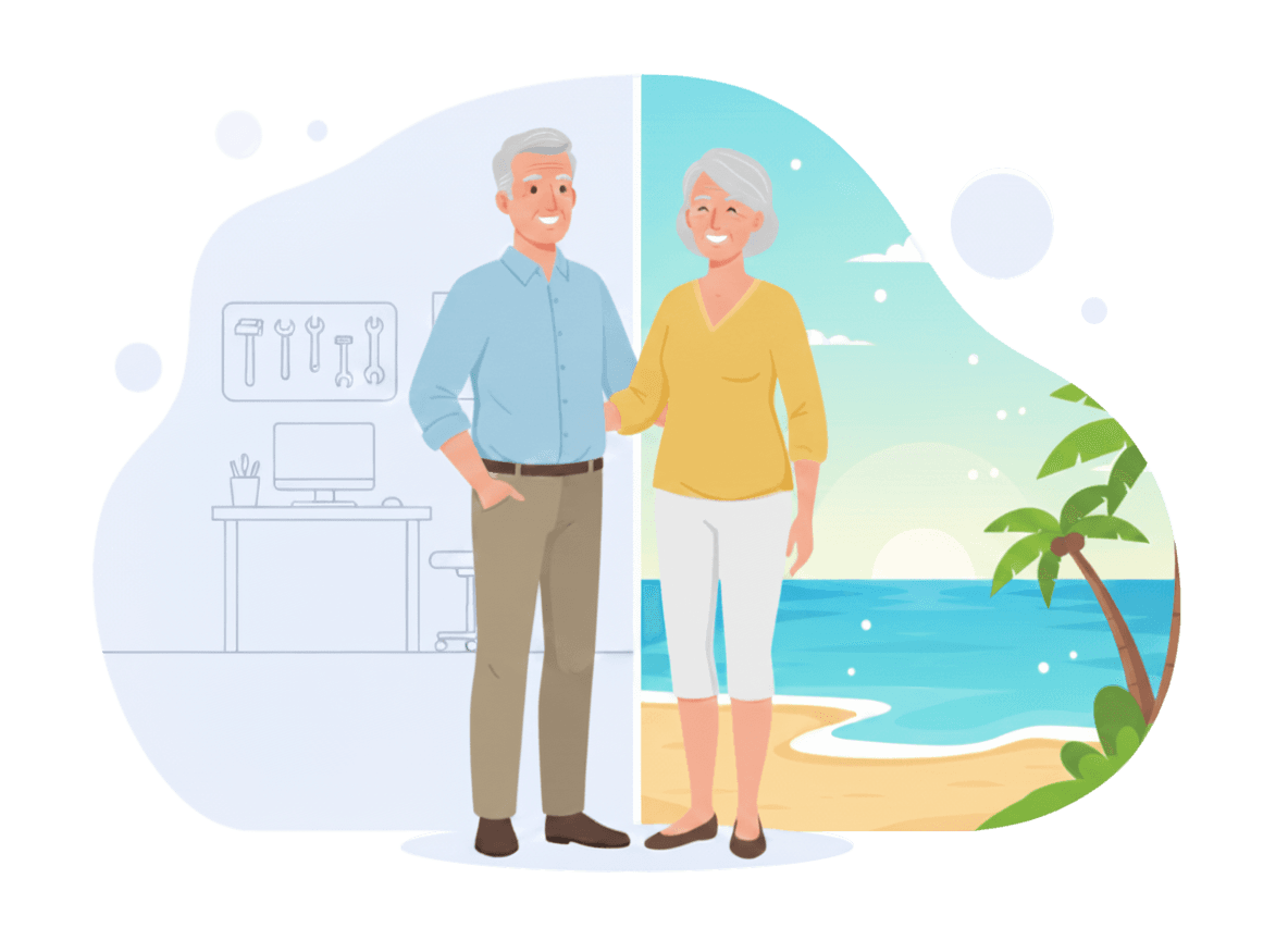 Happy couple enjoying retirement